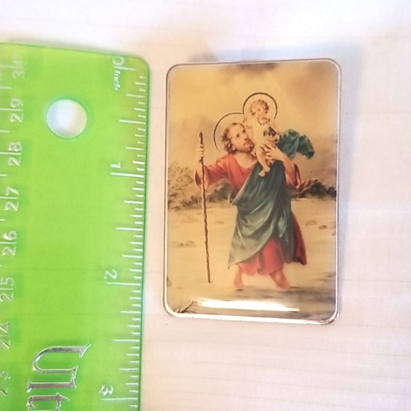 Saint Christopher Religious Metal Clip - Picture 3 of 3